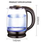LED Light 1.8L Water Tea  Kettle Clear Glass Electric Kettle 1800w BPA Free Plastic