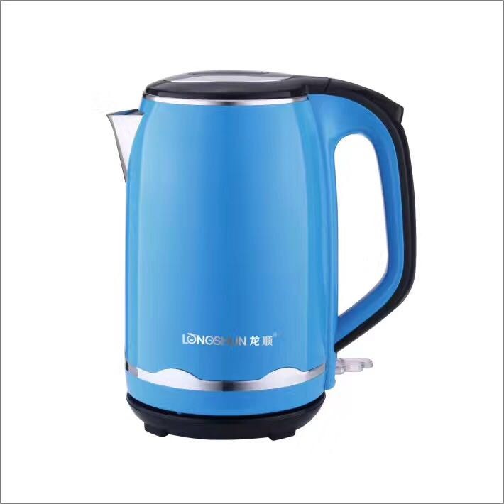 304 Stainless Steel Double Wall Electric Kettle Colorful Home Appliance