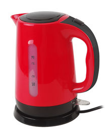 Caldera de ebullición de té del agua eléctrica plástica lisa roja de la caldera con la luz azul del LED